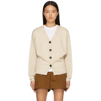 Isabel Marant Beige Cashmere Caleb Cardigan In 23ec Ecru