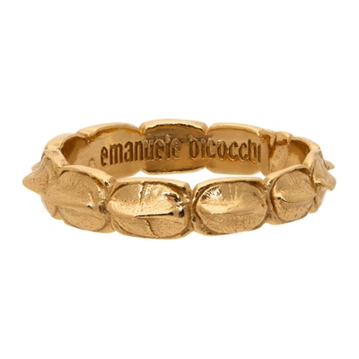 Emanuele Bicocchi Gold Croc Ring