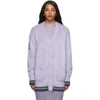 GIVENCHY PURPLE MOHAIR 4G CARDIGAN