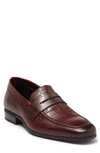 Bruno Magli Mineo Penny Slot Strap Loafer In Rust