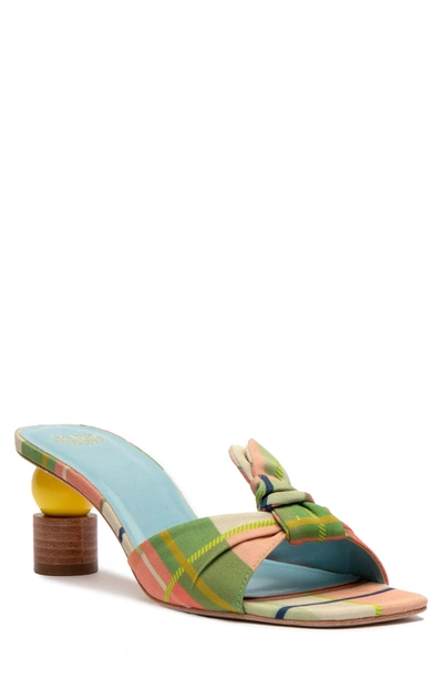 Frances Valentine Amanda Kick Ball Heel Sandal In Plaid