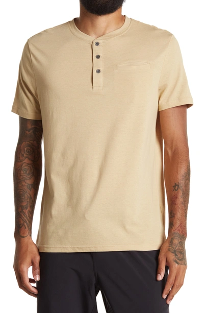 X-ray Pocket Henley Shirt In Khaki