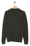 X-ray Core Mock Neck Knit Sweater In Olive