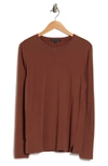 Robert Barakett Kentville Long Sleeve Crew Neck T-shirt In Rust