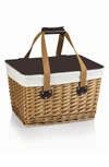 Picnic Time Canasta Wicker Picnic Basket In Brown