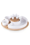 Toscana Picnic Time Symphony Appetizer Bowl Serving Set In Brown/ White