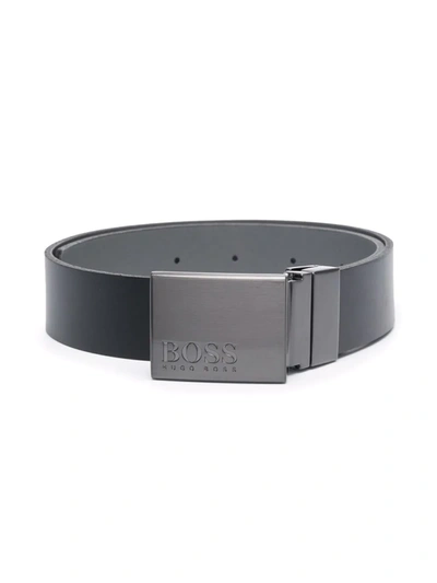 Bosswear Engraved-logo Belt In 黑色