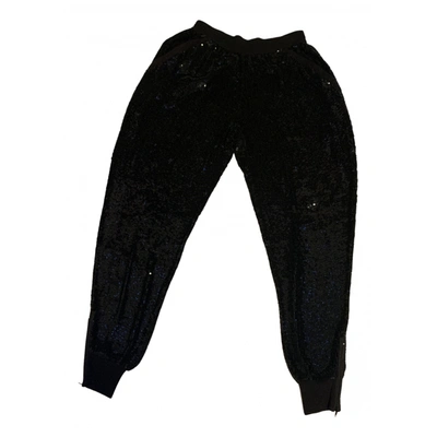 Pre-owned Ashish Silk Trousers In Black