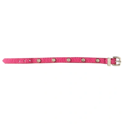 Pre-owned Marc By Marc Jacobs Leather Bracelet In Pink