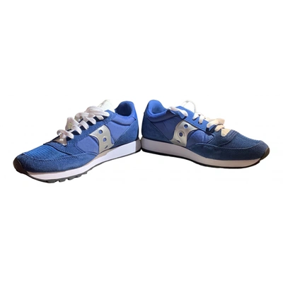 Pre-owned Saucony Low Trainers In Blue