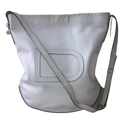 Pre-owned Delvaux Pin Leather Crossbody Bag In White