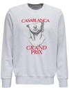 CASABLANCA GRAY COTTON SWEATSHIRT WITH GRAND PRIX PRINT,MF21JTPGRANDPRIXGREYMARL