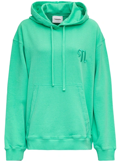 Nanushka Green Organic Cotton Hoodie In Zephyr