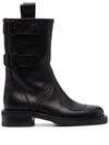 BUTTERO SIDE-BUCKLE ANKLE-LENGTH BOOTS