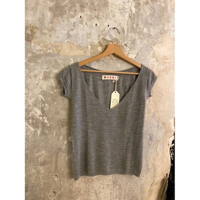 Pre-owned Marni Cashmere T-shirt In Grey