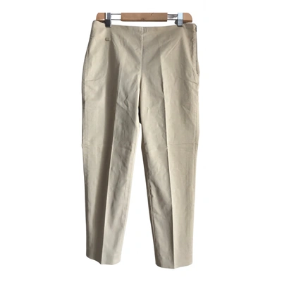 Pre-owned Les Copains Trousers In Beige