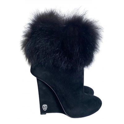 Pre-owned Philipp Plein Ankle Boots In Black