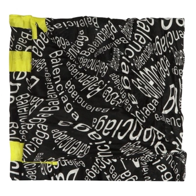 Pre-owned Balenciaga Silk Neckerchief In Black