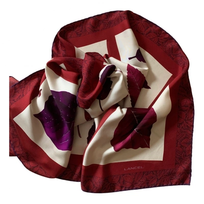 Pre-owned Lancel Silk Handkerchief In Multicolour