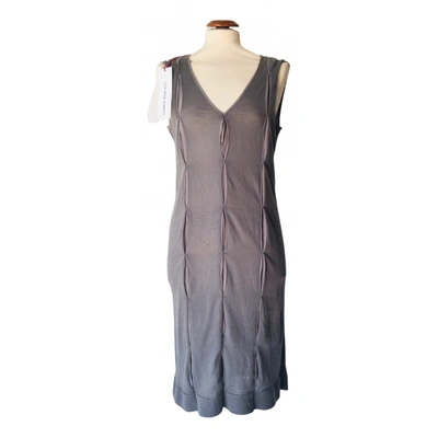 Pre-owned Liviana Conti Wool Mid-length Dress In Grey