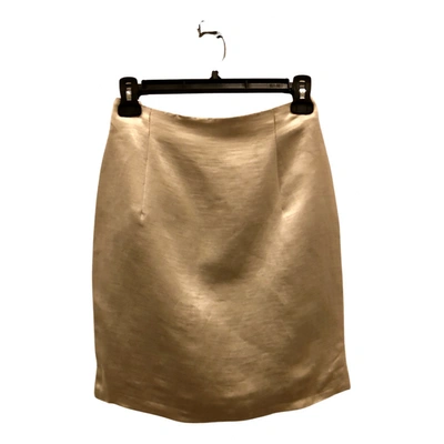 Pre-owned Jil Sander Silk Mini Skirt In Silver