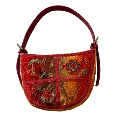 Pre-owned Gattinoni Velvet Handbag In Red