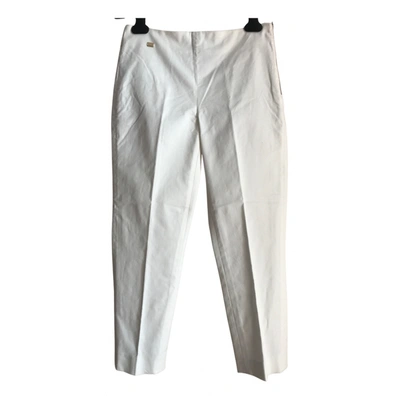 Pre-owned Les Copains Trousers In White