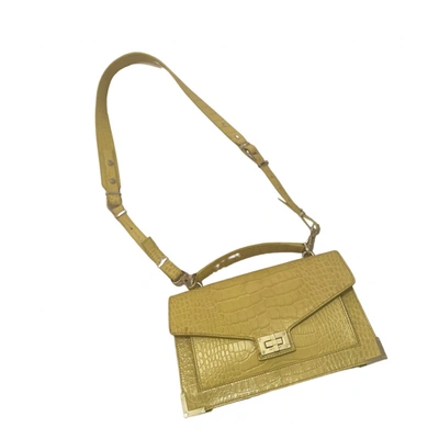 Pre-owned The Kooples Emily Leather Crossbody Bag In Yellow