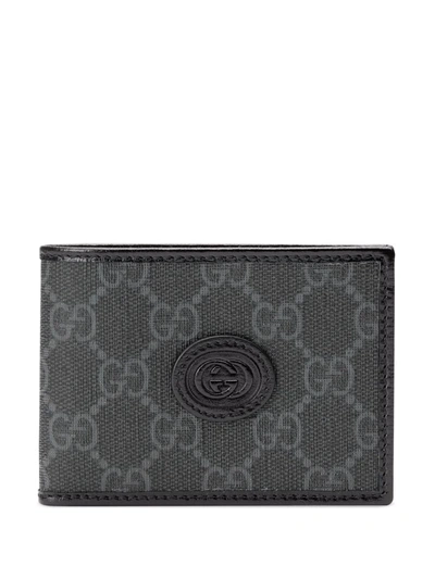 Gucci Gg-canvas Bi-fold Wallet In Black