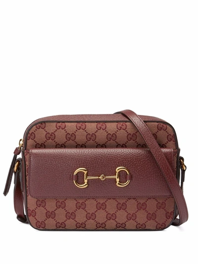 Gucci Horsebit-detail Crossbody Bag In Brown