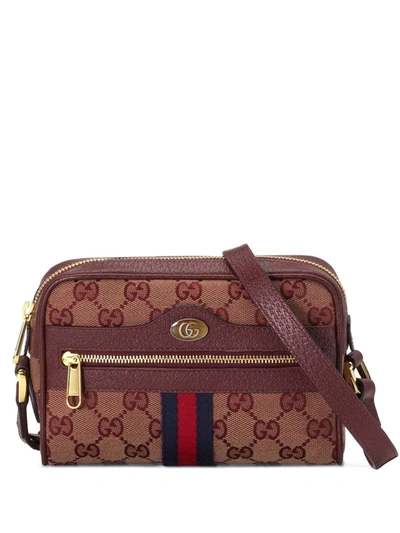 Gucci Gg-canvas Crossbody Bag In Brown