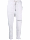 Brunello Cucinelli Stripe-detail Track Pants In Grey