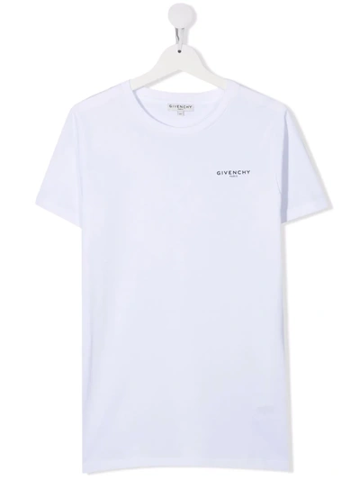 Givenchy Teen Logo Print T-shirt In White