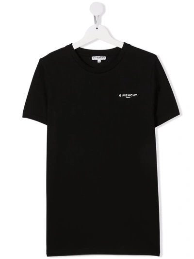 Givenchy Teen Logo Print T-shirt In Black