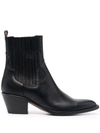 Buttero 60mm Elastic-panel Pointed-toe Ankle Boots In Black