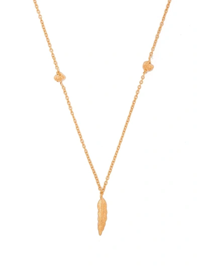 Nick Fouquet Tazio Feather-charm Necklace In Gold