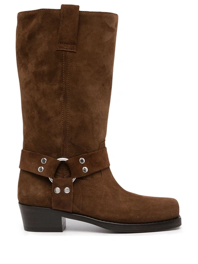 Paris Texas Square-toe Roxy Boots In Brown