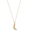 MONICA RICH KOSANN MINI MOON 18K YELLOW GOLD DIAMOND NECKLACE