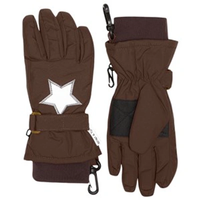 Mini A Ture Celio Gloves Dark Choco 4-5 Years In Brown