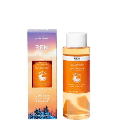 Ren Clean Skincare Deluxe Ready Steady Glow Daily Aha Tonic 500ml (worth $52.00)