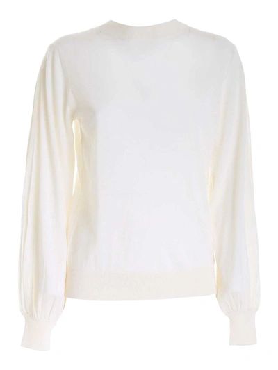 Ballantyne Crewneck Sweater In White Butter