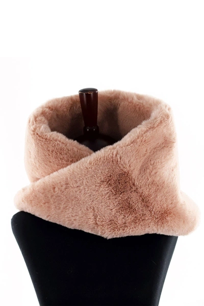 La Fiorentina Faux Fur Infinity Scarf In Pink
