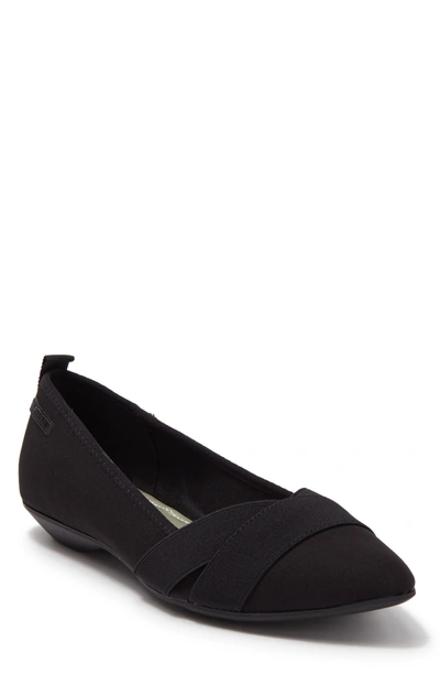 Anne Klein Oval Flat In Black