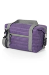 Picnic Time Midday Quilted Washable Insulated Lunch Bag In Purple