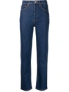 RE/DONE STOVE PIPE HIGH-RISE STRAIGHT JEANS