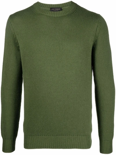 Dell'oglio Rib-trimmed Crew-neck Jumper In Grün