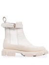 DION LEE GAO BUCKLED ANKLE BOOTS