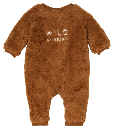 Louise Misha Kids' Baby James Faux Shearling Onesie In Brown