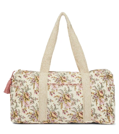 Louise Misha Baby Vaeva Floral Cotton Changing Bag In White