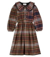 Paade Mode Checked Cotton Dress In Multicoloured